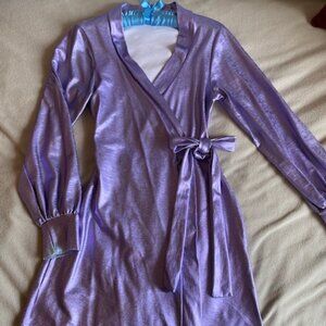 Lavender Iridescent Wrap Dress